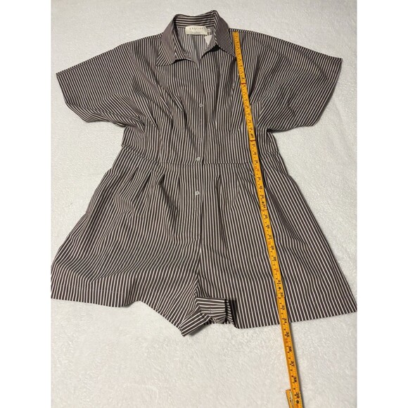 Anthropologie The Tobie Exquise Pleated Romper Sz L Brown NWT - Picture 4 of 11